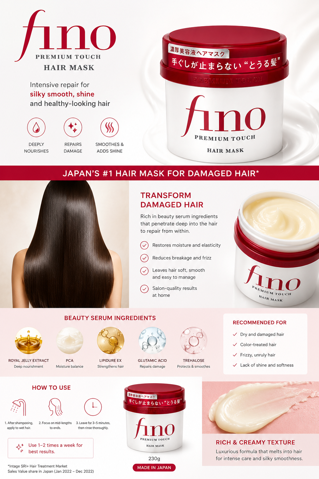 Shiseido Fino Premium Touch Hair Mask - 230g