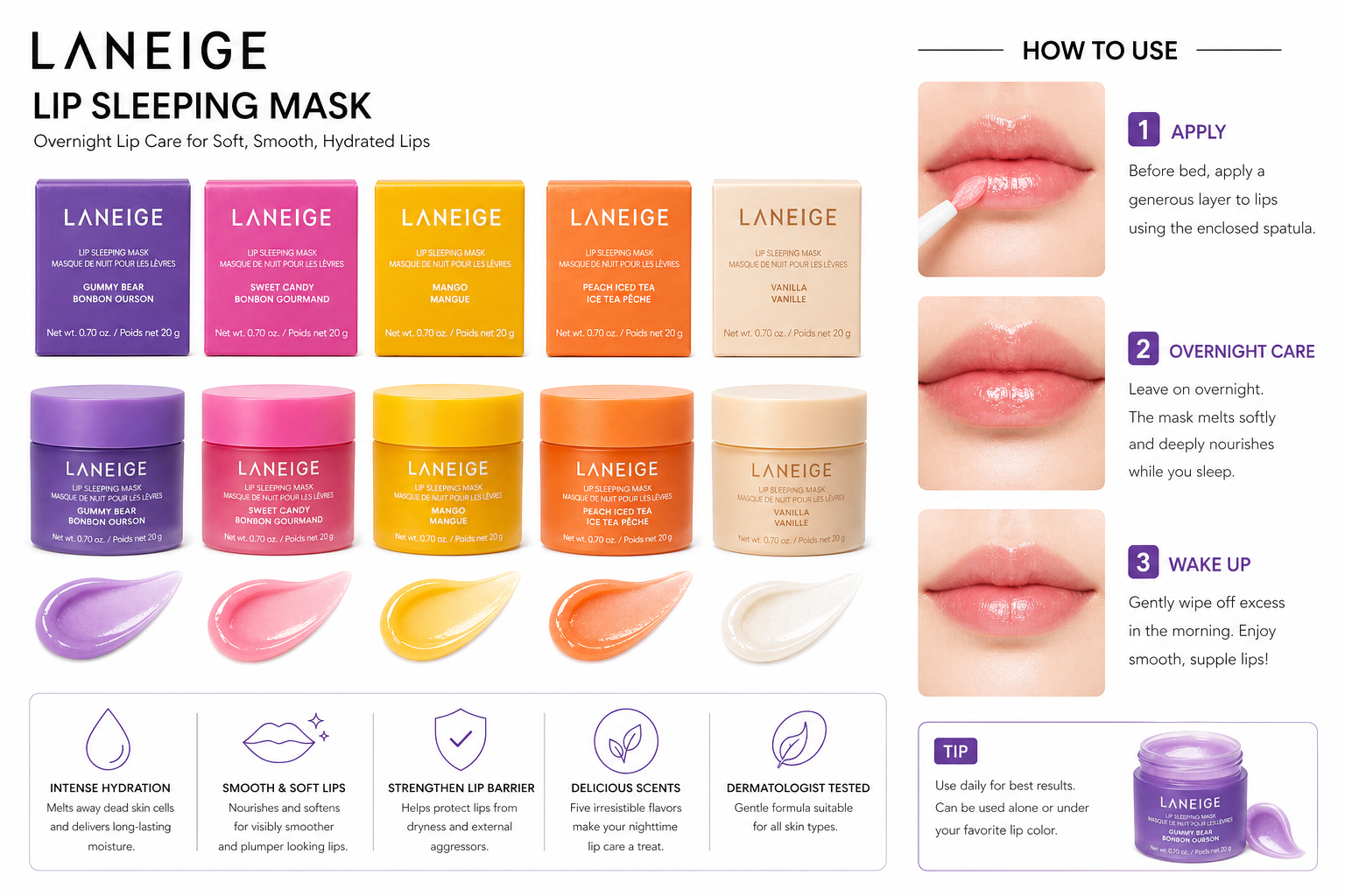Laneige Lip Sleeping Mask - Gummy Bear, 20g