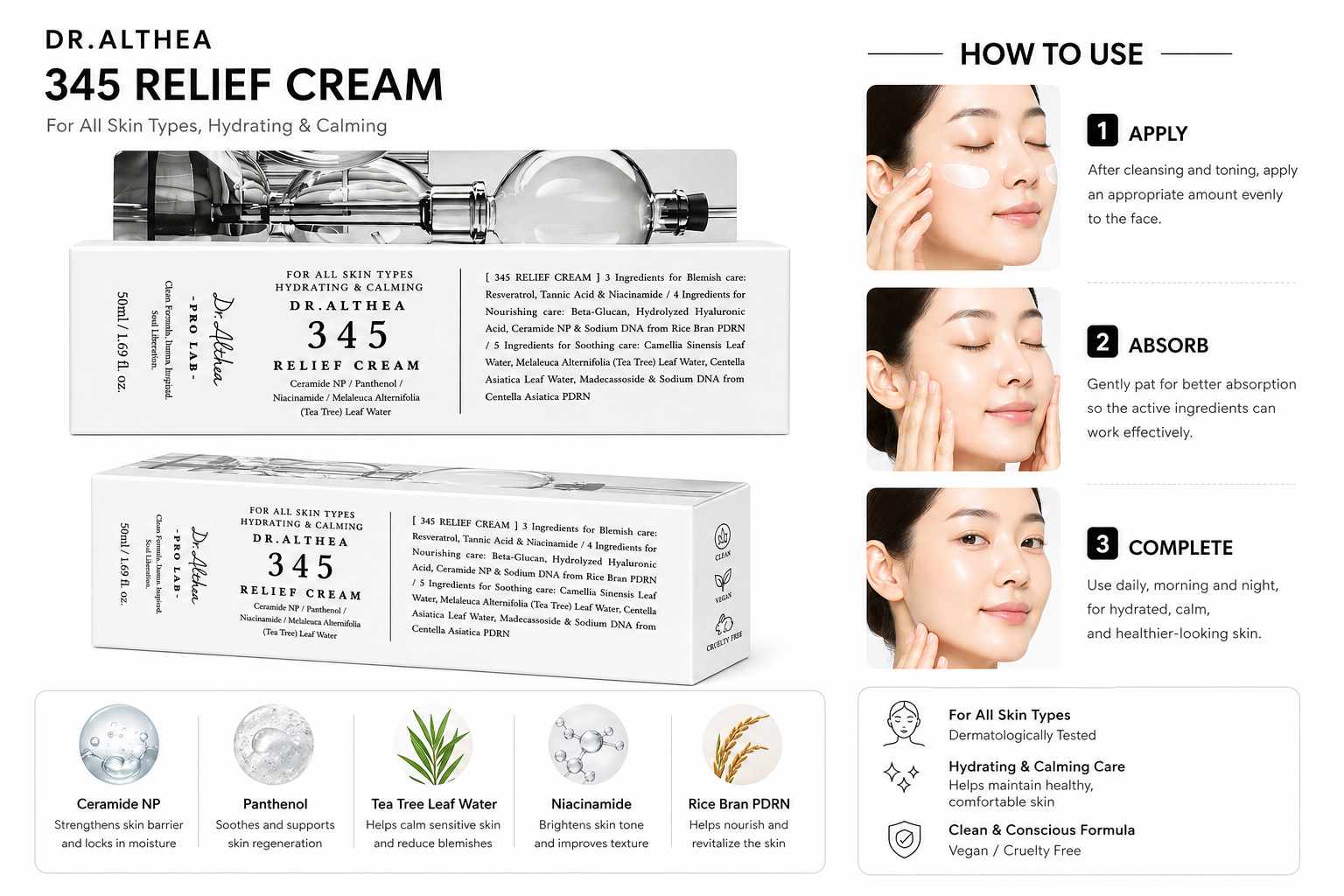 Dr Althea 345 Relief Cream - 50ml