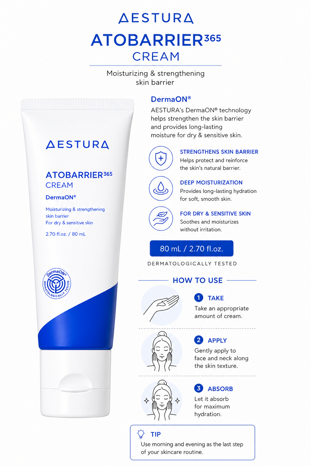 Aestura Atobarrier 365 Cream - 80ml