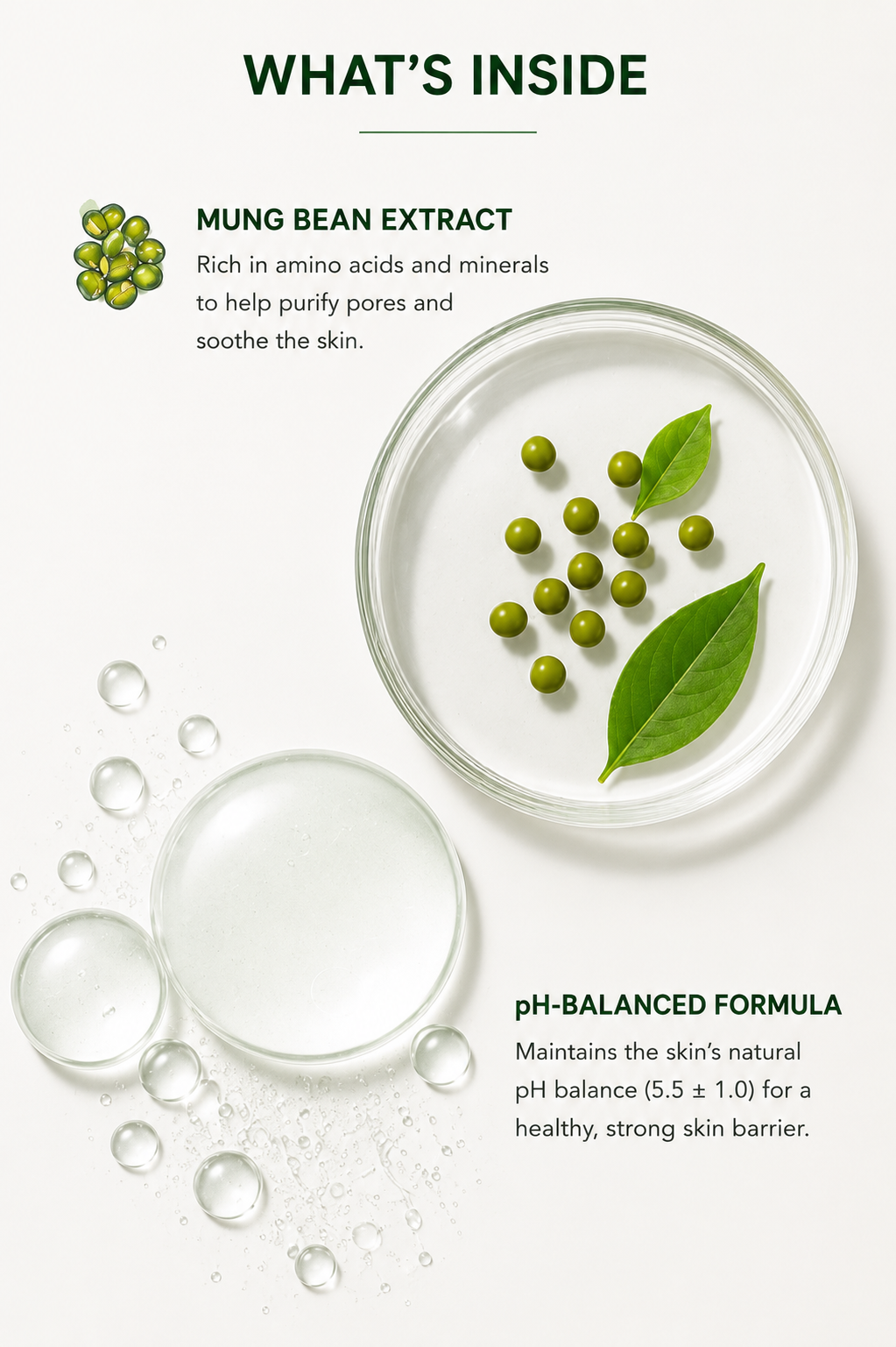 Beplain Mung Bean PH Balanced Cleansing Foam - 180ml