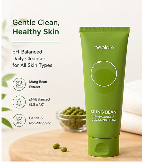 Beplain Mung Bean PH Balanced Cleansing Foam - 180ml