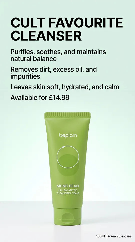 Beplain Mung Bean PH Balanced Cleansing Foam - 180ml